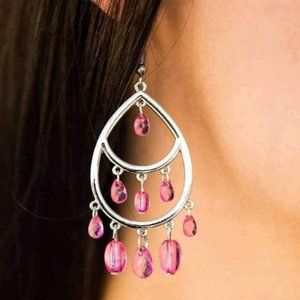 5 FOR $25 Paparazzi Sparkling Soiree Pink Pierced Earrings  NWT